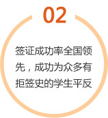 簽證成功率全國領(lǐng)先，成功為眾多有拒簽史的學(xué)生平反